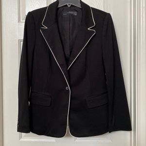 The Limited Petite Large black blazer with white trim New